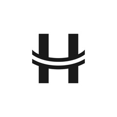 Happy letter logo h