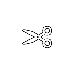 Scissors vector icon. Simple flat icon. Scissor silhouette.