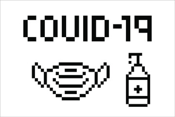 COVID-19 PIXEL ART ICONS