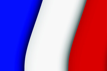 the flag of france with wrapped effect