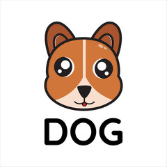 cute dog head mascot, cute dog cartoon vector eps 10