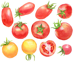 ミニトマト　カラフル　たくさん　素材