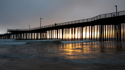 Fototapeta na wymiar Pismo Beach California Sunset, California Coastline
