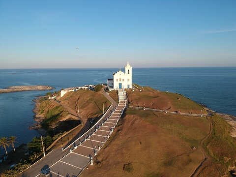 Vista a&eacute;rea da Igreja Nossa Senhora de Nazareth localizada em Saquarema.