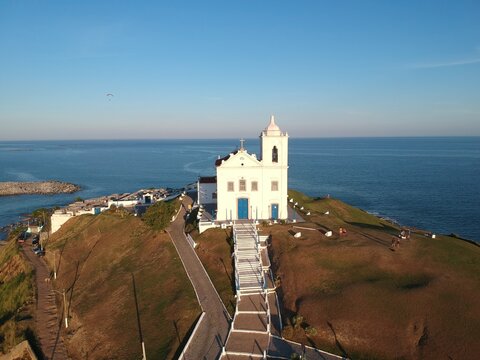 Vista a&eacute;rea da Igreja Nossa Senhora de Nazareth localizada em Saquarema.