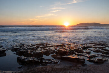 Obraz premium Tidepools Sunset California Coast, Pismo Beach California