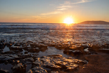 Fototapeta na wymiar Shell Beach Coastline in California