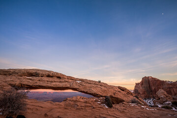 Mesa Arch at Sunset Hour, Canyonlands National Park, Utah