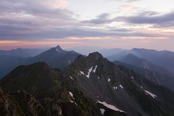 奥穂高岳からみる槍ヶ岳