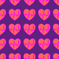 Hearts arranged in a seamless repeating grid pattern.