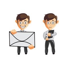 Doctor Man characters hospital medicine staff clothes illustration Set