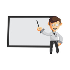 Doctor Man characters hospital medicine staff clothes illustration with Blank Board