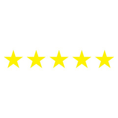 five stars rating product icon vector