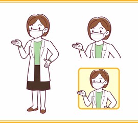 Young woman in a lab coat