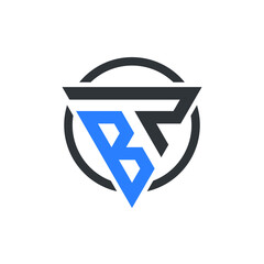 BP logo BP icon BP vector BP monogram BP letter BP minimalist BP triangle BP flat Unique modern flat abstract logo design  