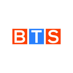 BTS logo BTS icon BTS vector BTS monogram BTS letter BTS minimalist BTS triangle BTS flat Unique modern flat abstract logo design  