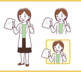 Young woman in a lab coat