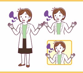 Young woman in a lab coat