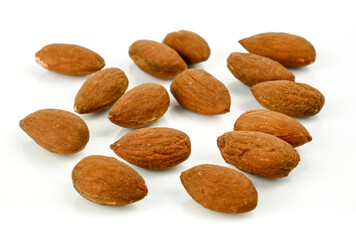 almond kernel or almonds nut isolated on white background