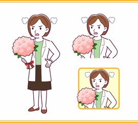 Young woman in a lab coat_A