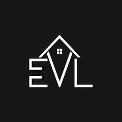 EVL logo EVL icon EVL vector EVL monogram EVL letter EVL minimalist EVL triangle EVL flat Unique modern flat abstract logo design  