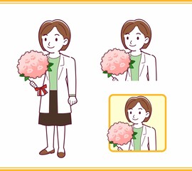 Young woman in a lab coat_A