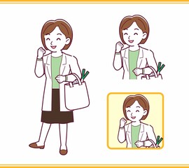 Young woman in a lab coat_A