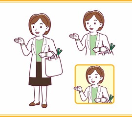 Young woman in a lab coat_A