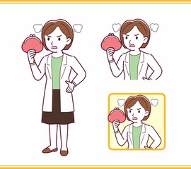 Young woman in a lab coat_A