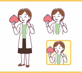 Young woman in a lab coat_A