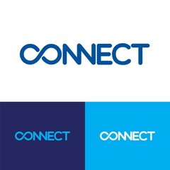 Logo letter initial Connect Infinity Company Fintech financial technology