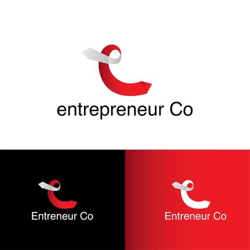 Logo Entrepreneur Tie Letter Initial E
