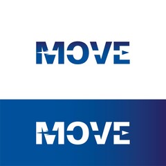 Logo Move break bullet fast Negative Space
