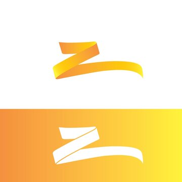Logo letter initial Z Generation Company Fintech Financial Technology ribbon