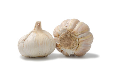 Garlic isolated on white background. With clipping path.