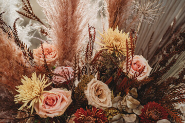 Boho dried flower bouquet