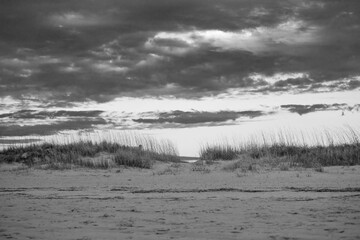 Black and White Sand and Sky