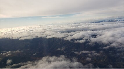 clouds over the mountains