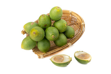 Fresh Areca nut palm or Betel nut palm (Areca catechu Linn.) isolated on white background.