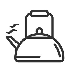 kettles icon logo or illustration with outline stroke style vector design. perfect use for web, mobile app, pattern, design etc.