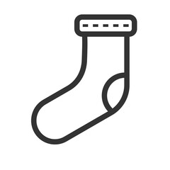 socks icon logo or illustration with outline stroke style vector design. perfect use for web, mobile app, pattern, design etc.