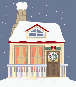 Decorative House For Xmas Holidays, Christmas Deco