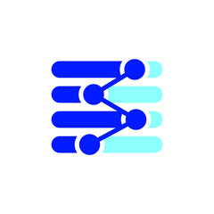 Blue Statistic Technology Modern Logo Design Graphic Concept