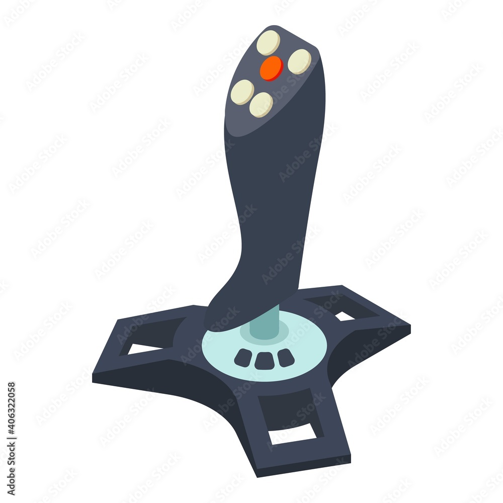 Poster game joystick icon. isometric of game joystick vector icon for web design isolated on white backgrou
