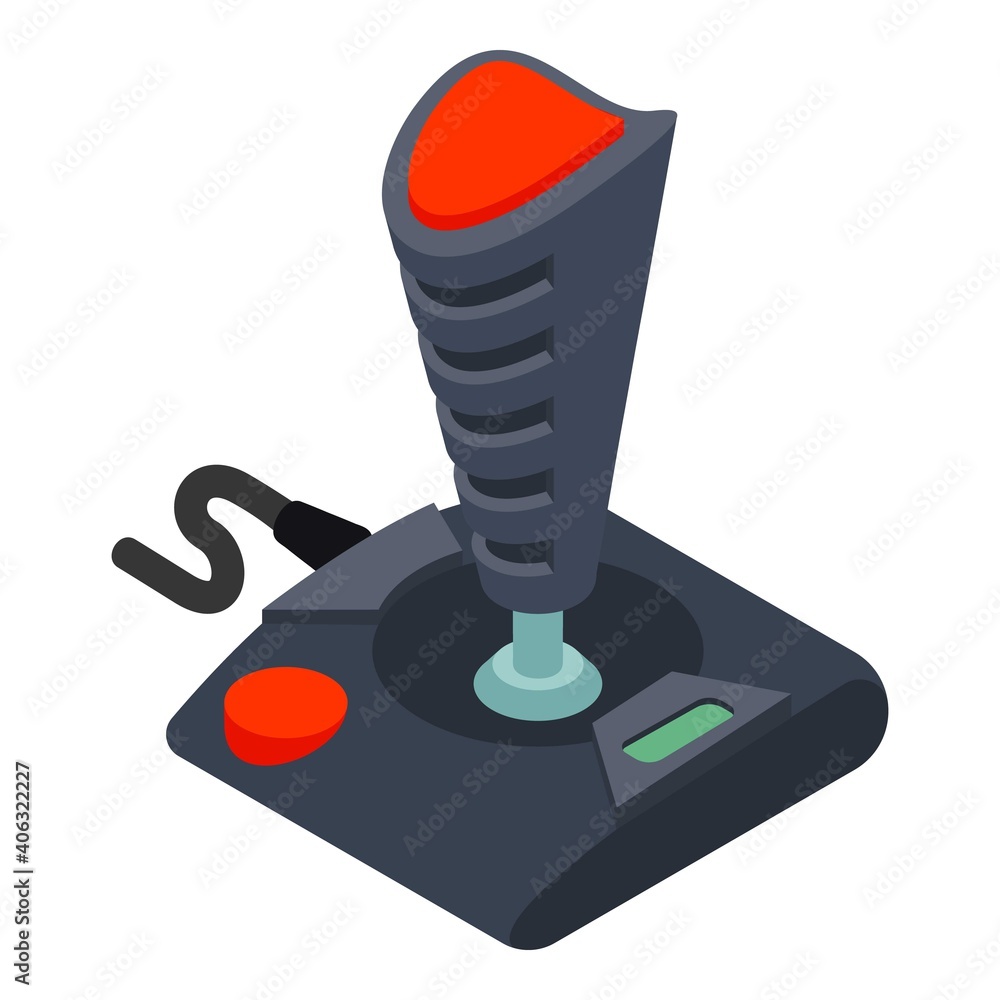 Poster game joypad icon. isometric of game joypad vector icon for web design isolated on white background