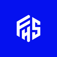 FHS logo FHS icon FHS vector FHS monogram FHS letter FHS minimalist FHS triangle FHS flat Unique modern flat abstract logo design 