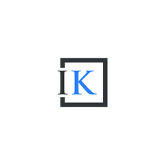 IK logo IK icon IK vector IK monogram IK letter IK minimalist IK triangle IK flat Unique modern flat abstract logo design 