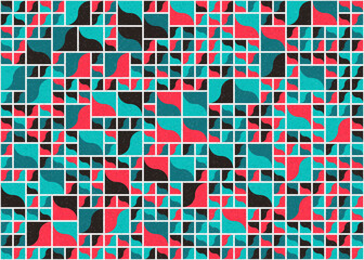Fototapeta premium Abstract Geometric Pattern generative computational art illustration