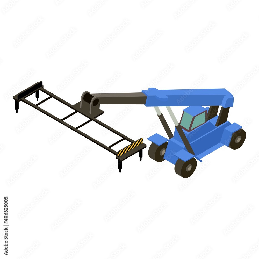 Poster stacker icon. isometric of stacker vector icon for web design isolated on white background