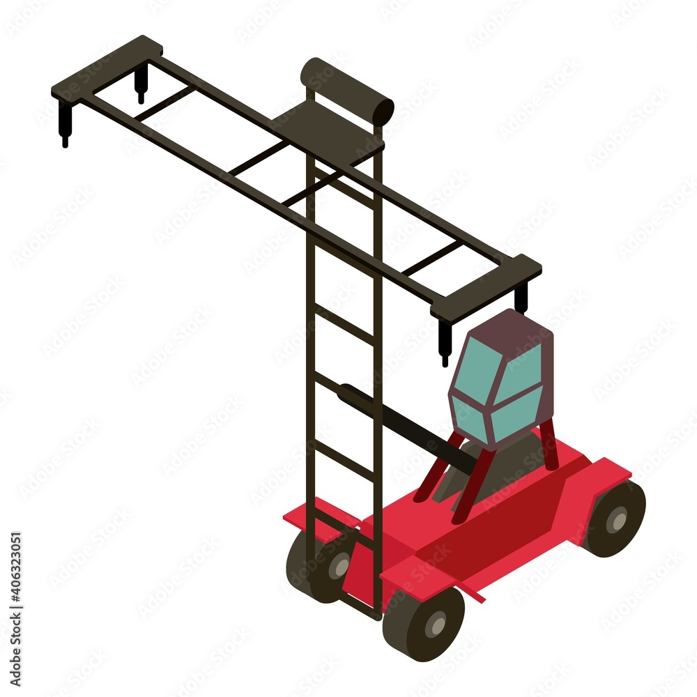 Poster container stacker icon. isometric of container stacker vector icon for web design isolated on white 